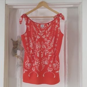 CAbi 🌞 Mosaic Sleeveless Top bright orange